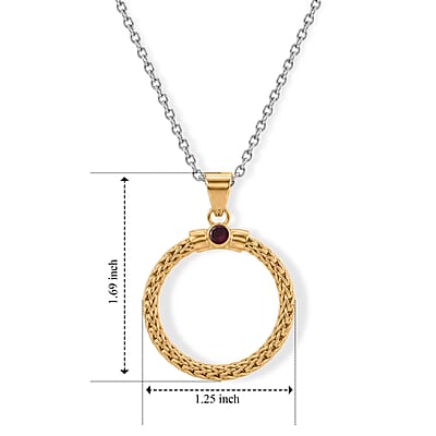 D'Joy Passport to Turkey Niassa Ruby (FF) 0.25 ctw Tulangnaga Pendant Without Chain in 22K Vermeil YG Over Sterling Silver