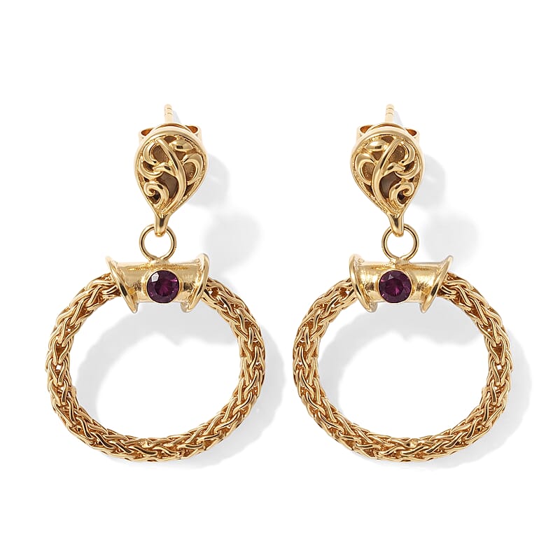 D'Joy Passport to Turkey Niassa Ruby (FF) 0.25 ctw Tulang Naga Ring in 22K Vermeil Yellow Gold Over Sterling Silver (Size 5.0)