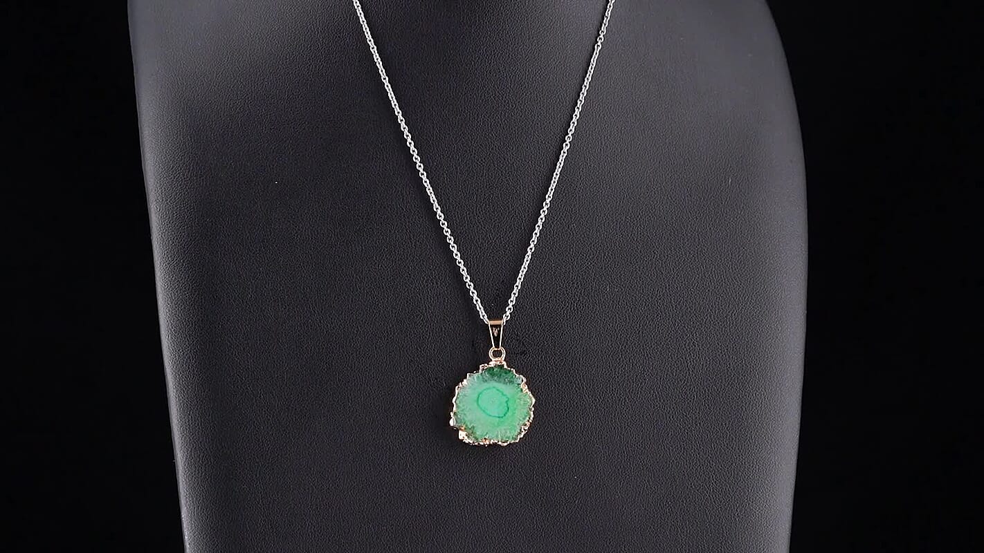 Red Agate Pendant in Goldtone with ION Plated YG Stainless Steel Necklace (20 Inches) 30.00 ctw