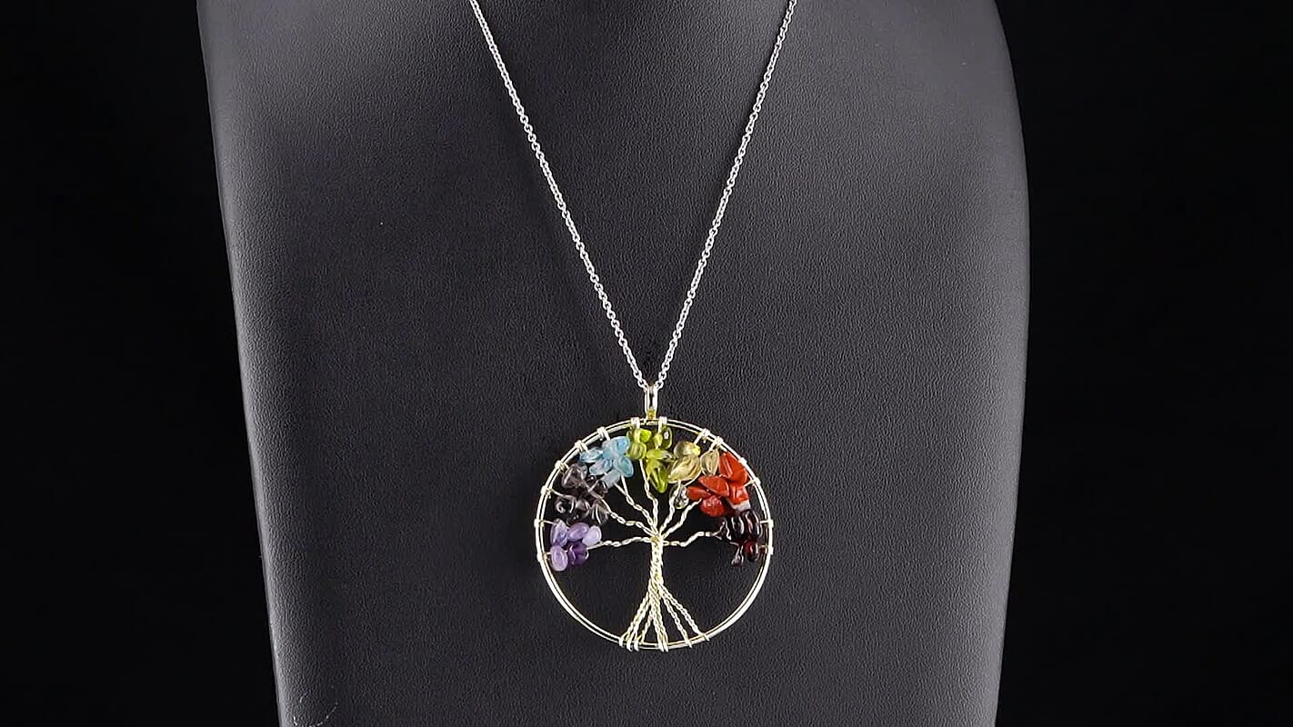 Turquoise Pendant in Silvertone with Stainless Steel Necklace (20 Inches)