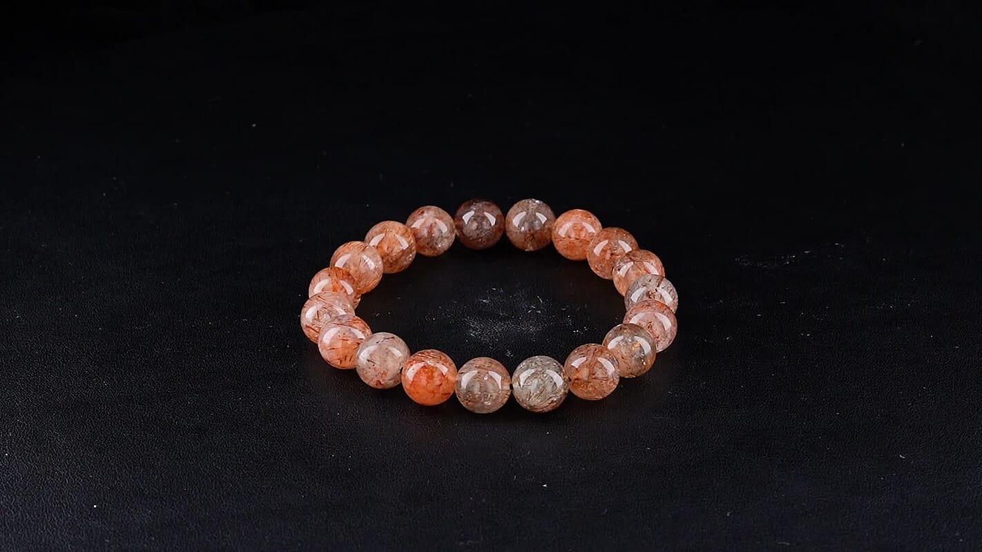 Super Blackgold Quartz Beaded Stretch Bracelet 150.00 ctw