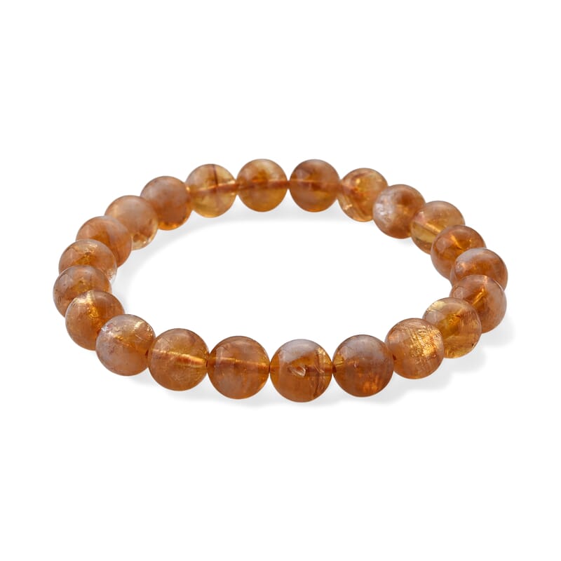 Brazilian Citrine 150.00 ctw Beaded Stretch Bracelet (6.5-7In)