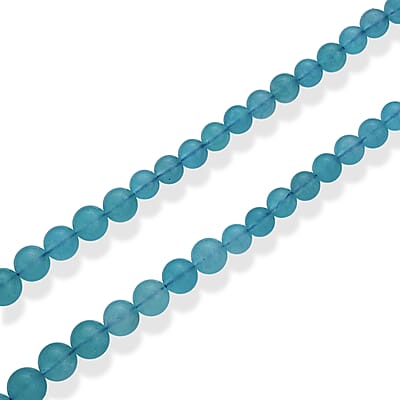 D'Joy Amazonite 200.00 ctw Beaded Necklace in Rhodium Over Sterling Silver (20-22 Inches)