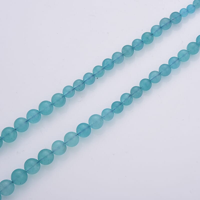 D'Joy Amazonite 200.00 ctw Beaded Necklace in Rhodium Over Sterling Silver (20-22 Inches)