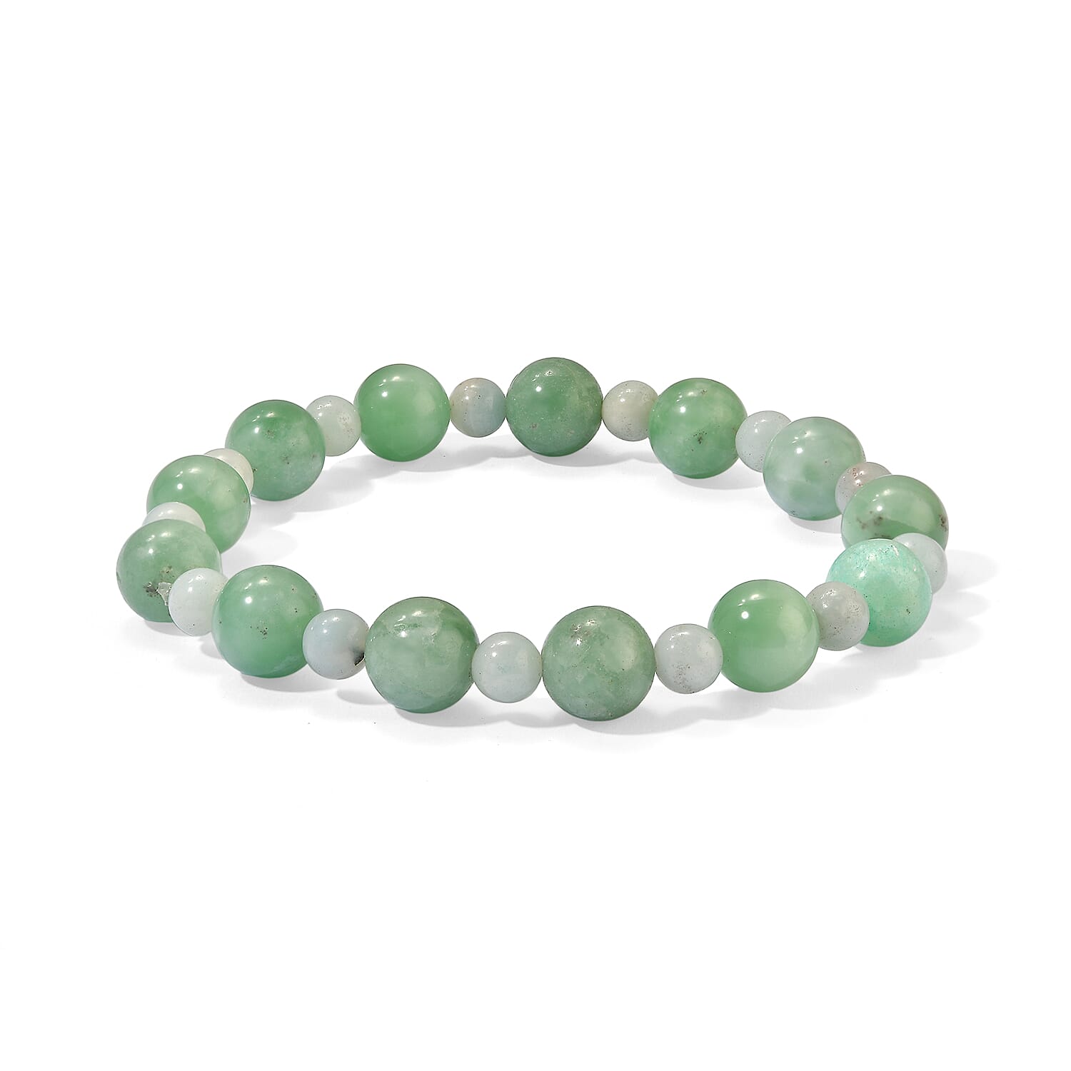 Amazonite 110.00 ctw Beaded Stretch Bracelet