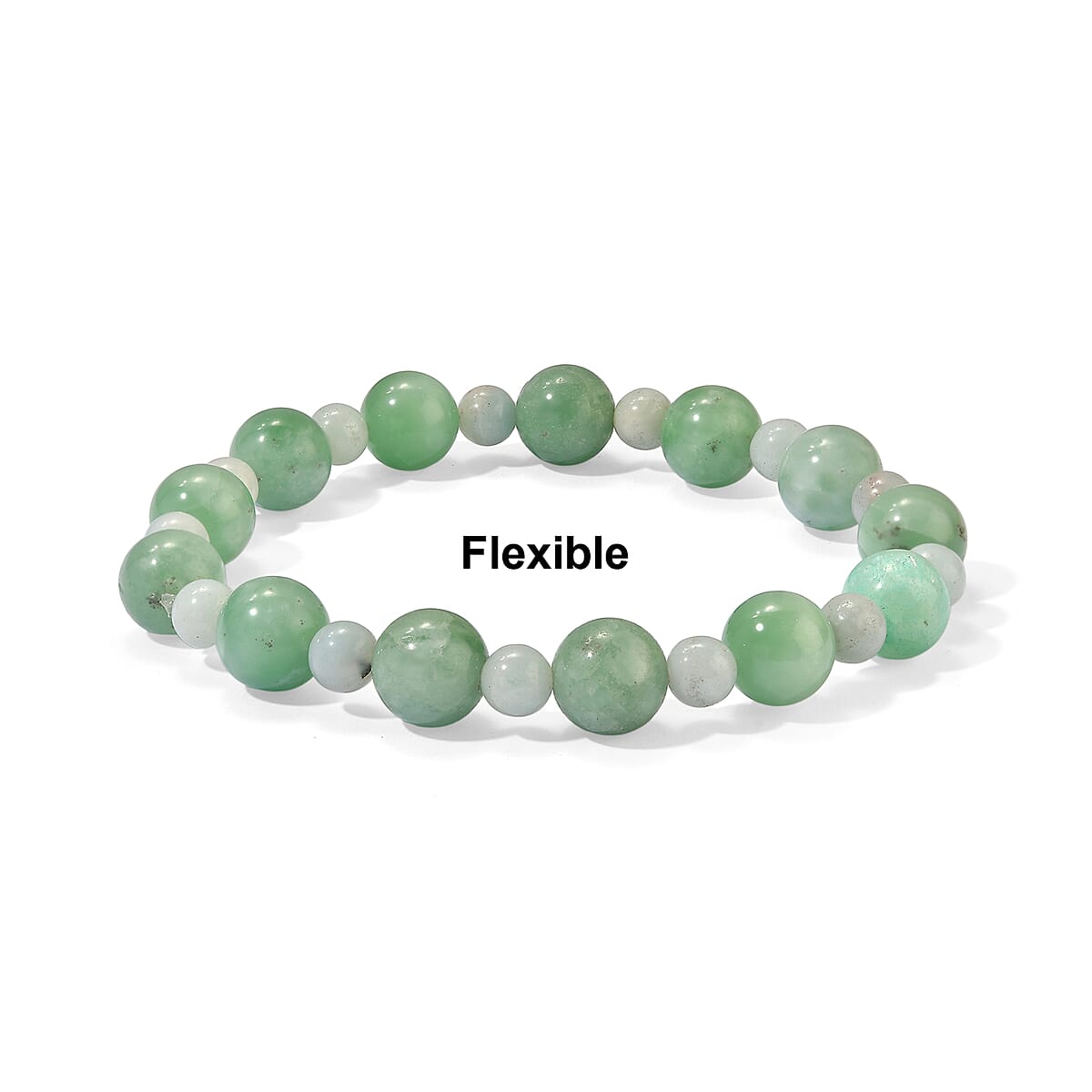 Amazonite 110.00 ctw Beaded Stretch Bracelet image number 3