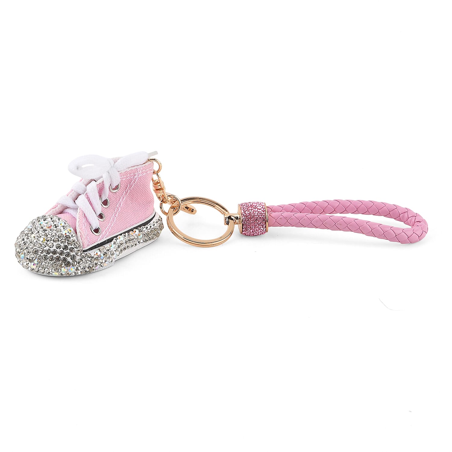 Pink Mini Shoe Crystal Keyring