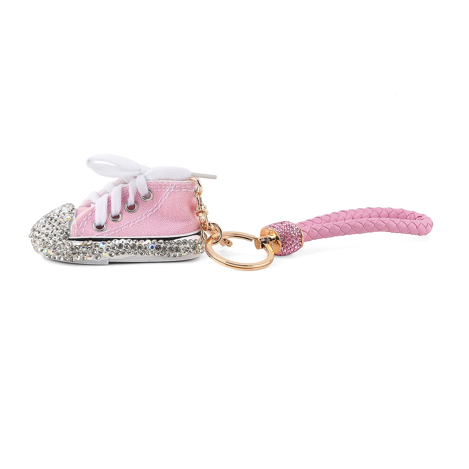 Pink Mini Shoe Crystal Keyring