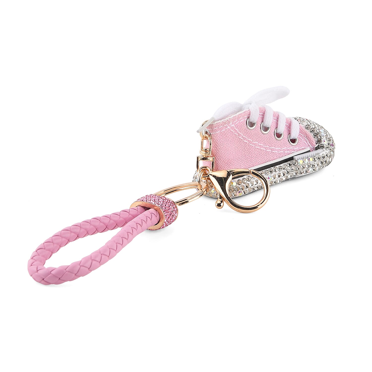 Pink Mini Shoe Crystal Keyring