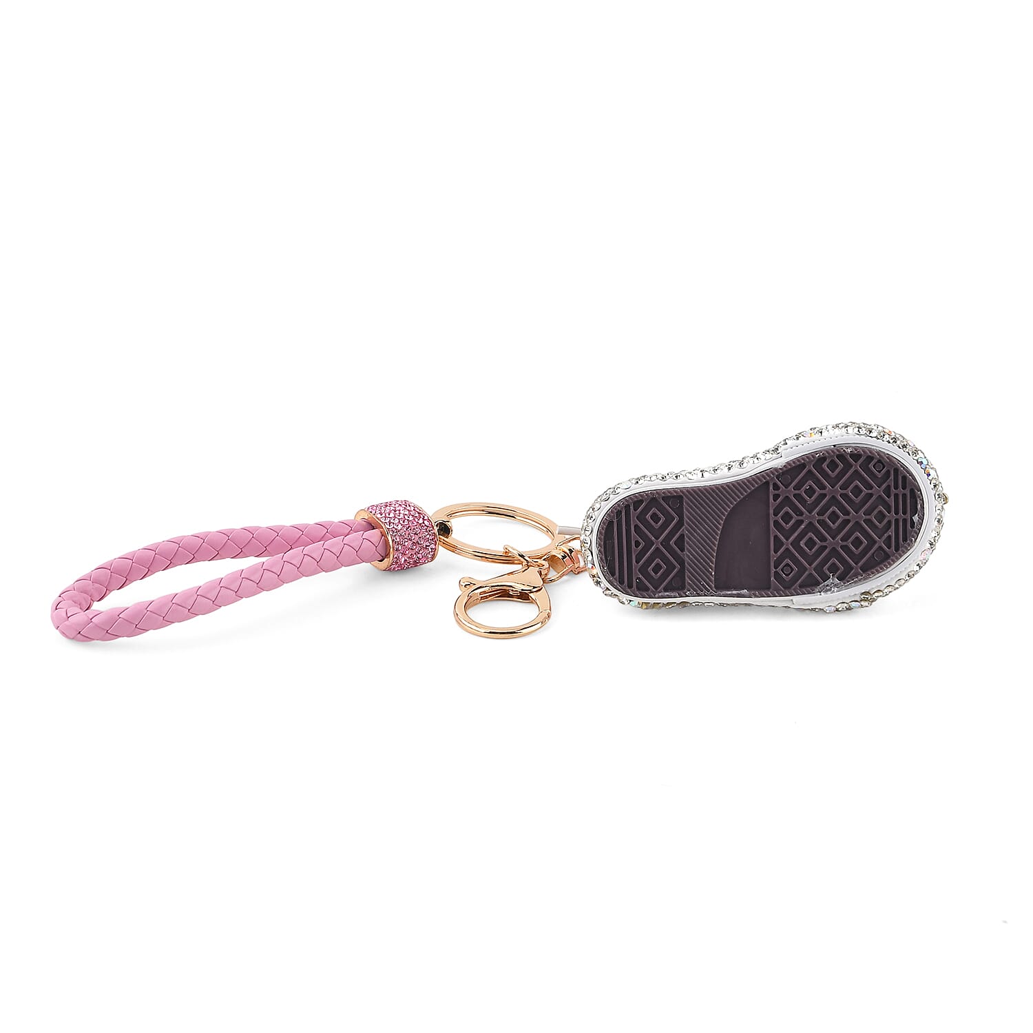 Pink Mini Shoe Crystal Keyring