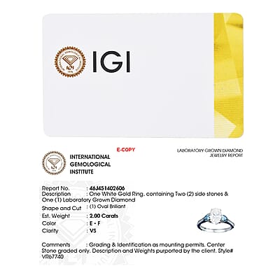 Luxuriant Lab Grown Diamond E-F VS and Lab Grown Blue Diamond IR 2.50 ctw Twin Flame Radiance Ring in 10K White and Yellow Gold (Size 7.0)