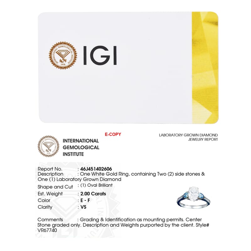 Luxuriant Lab Grown Diamond E-F VS and Lab Grown Blue Diamond IR 2.50 ctw Twin Flame Radiance Ring in 10K White and Yellow Gold (Size 9.0)