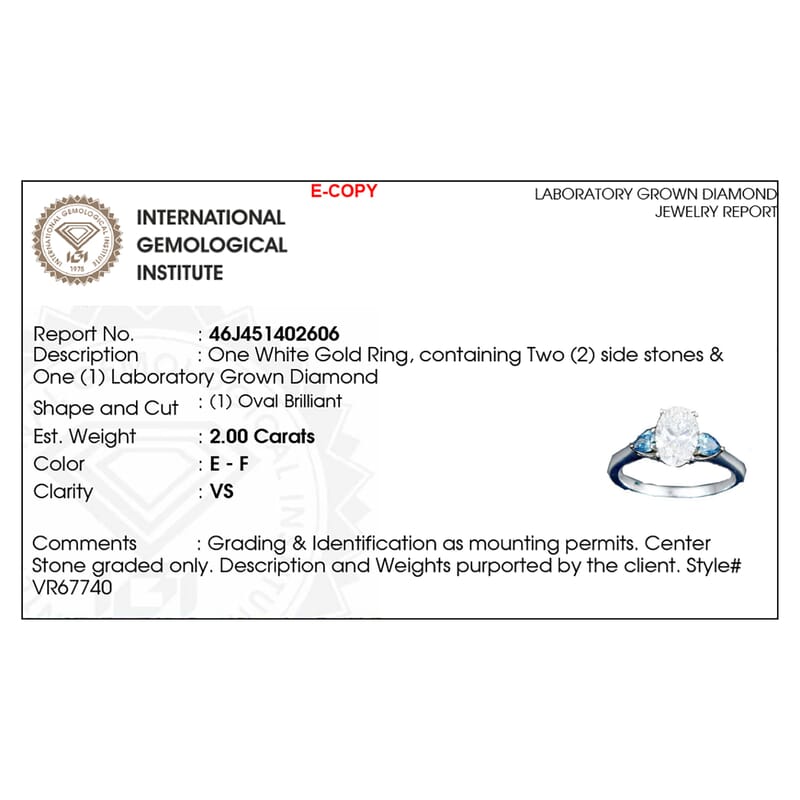 Luxuriant Lab Grown Diamond E-F VS and Lab Grown Blue Diamond IR 2.50 ctw Twin Flame Radiance Ring in 10K White and Yellow Gold (Size 9.0)