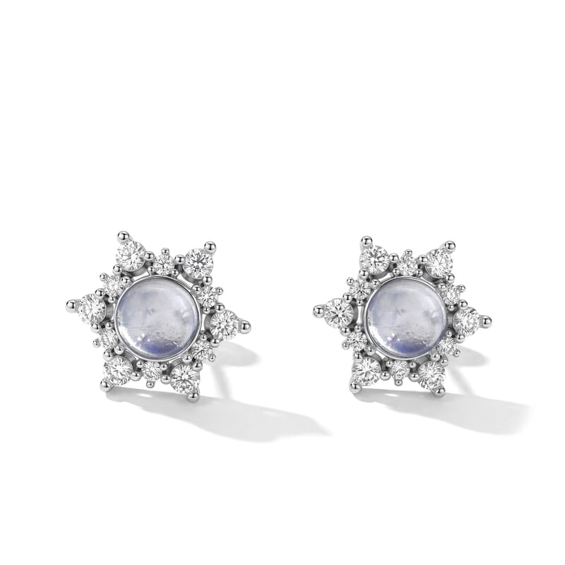 Aquamarine and Simulated Diamond 7.00 ctw Earrings in Silvertone