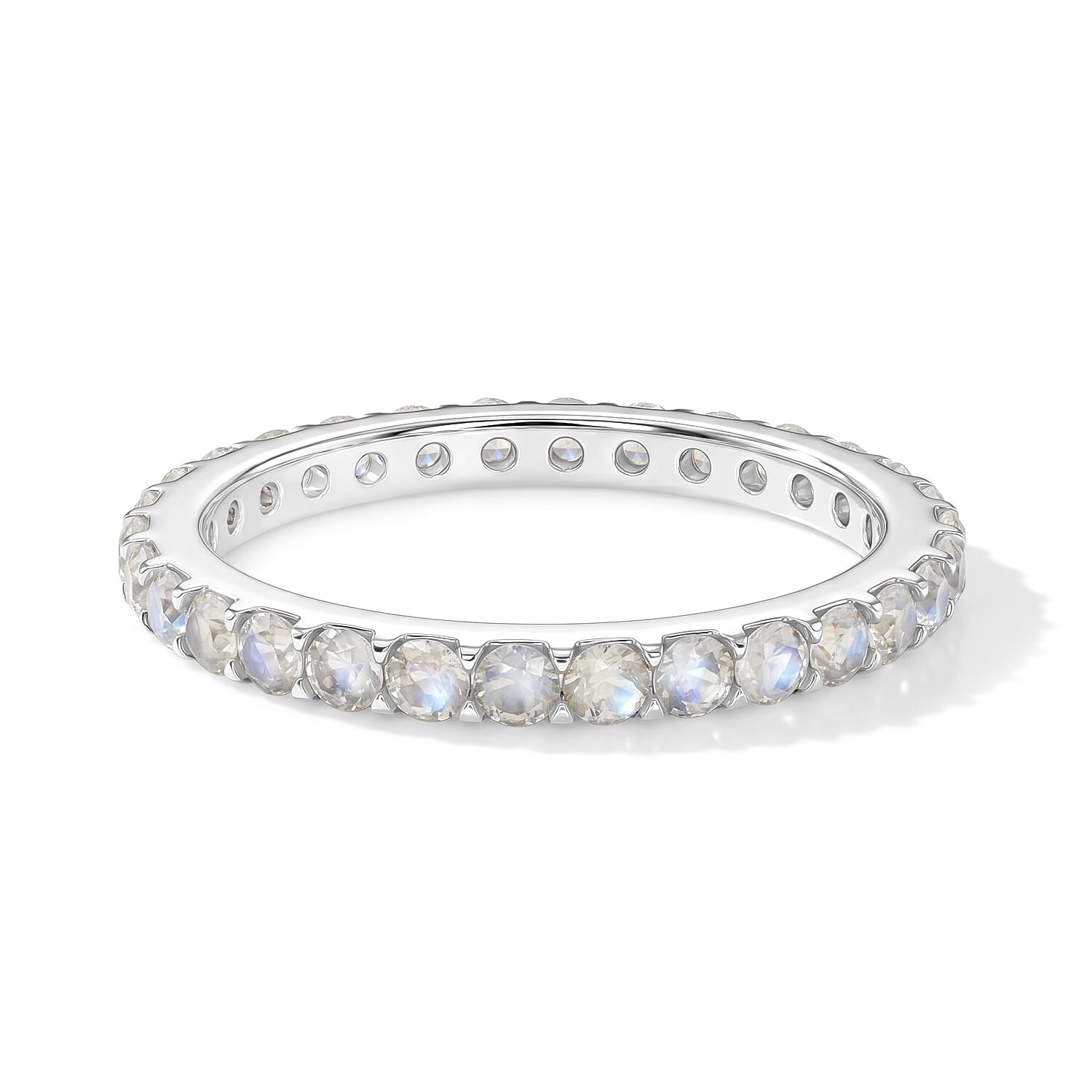 White Moonstone 0.60 ctw Ring in Sterling Silver (Size 8.0)