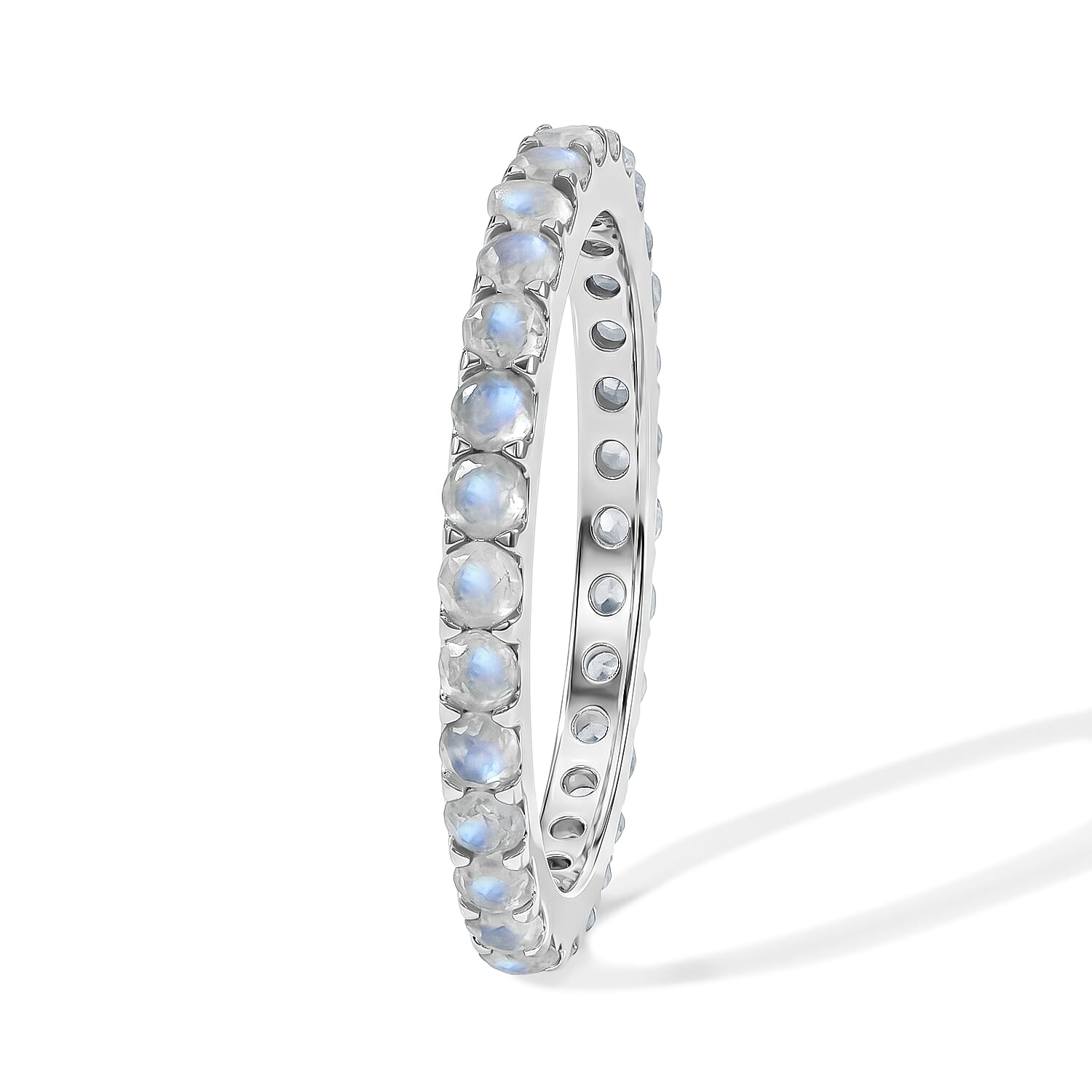 White Moonstone 0.60 ctw Ring in Sterling Silver (Size 8.0)