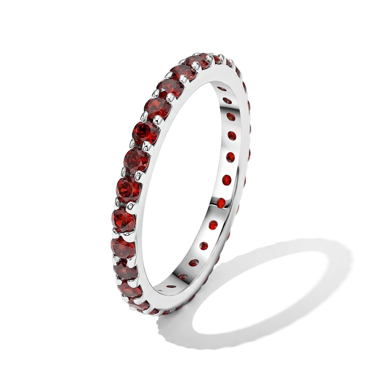 Mozambique Garnet 0.50 ctw Ring in Sterling Silver (Size 6.0)