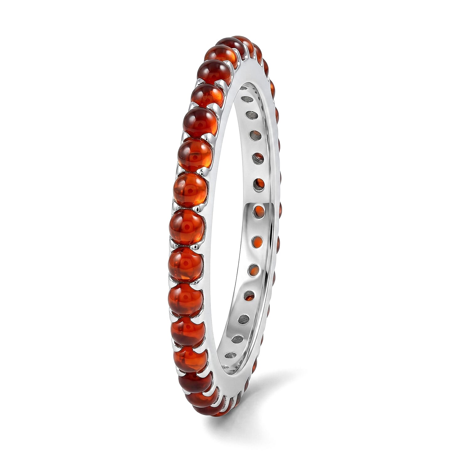 Mozambique Garnet 0.80 ctw Ring in Sterling Silver (Size 7.0)