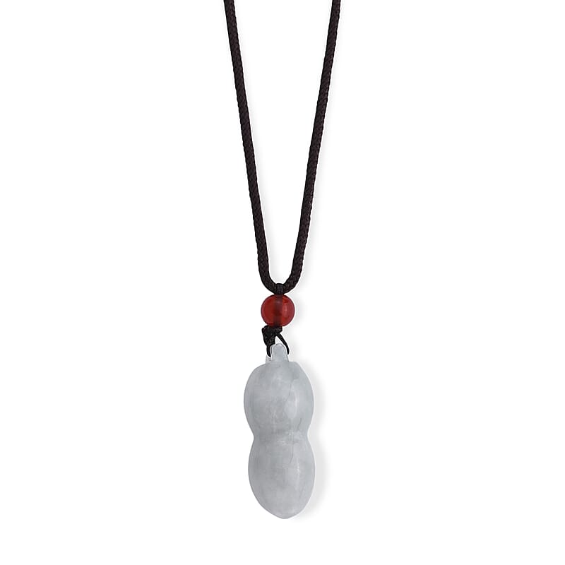 Natural Jade and Red Agate 25.60 ctw Necklace (Adjustable)