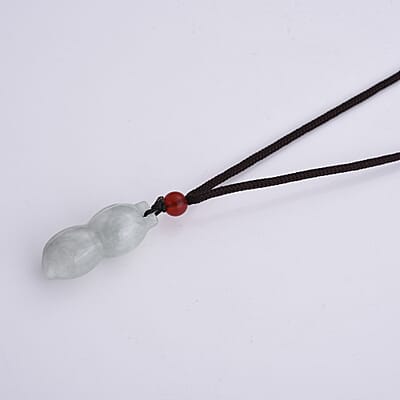 Natural Jade and Red Agate 25.60 ctw Necklace (Adjustable)