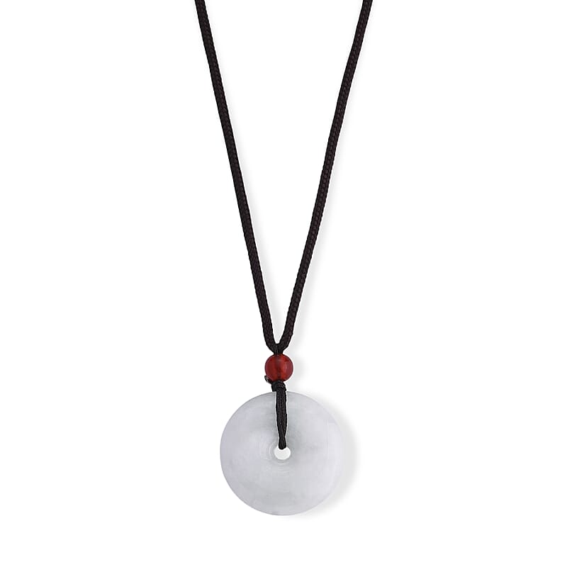 Natural Jade and Red Agate 25.60 ctw Necklace (Adjustable)