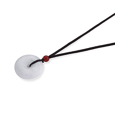 Natural Jade and Red Agate 25.60 ctw Necklace (Adjustable)