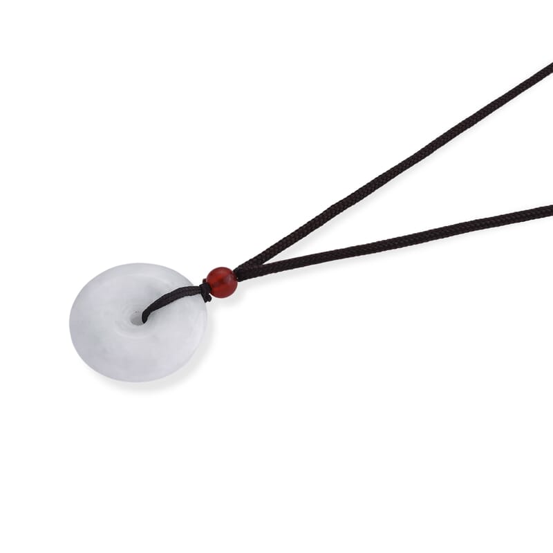 Natural Jade and Red Agate 25.60 ctw Necklace (Adjustable)