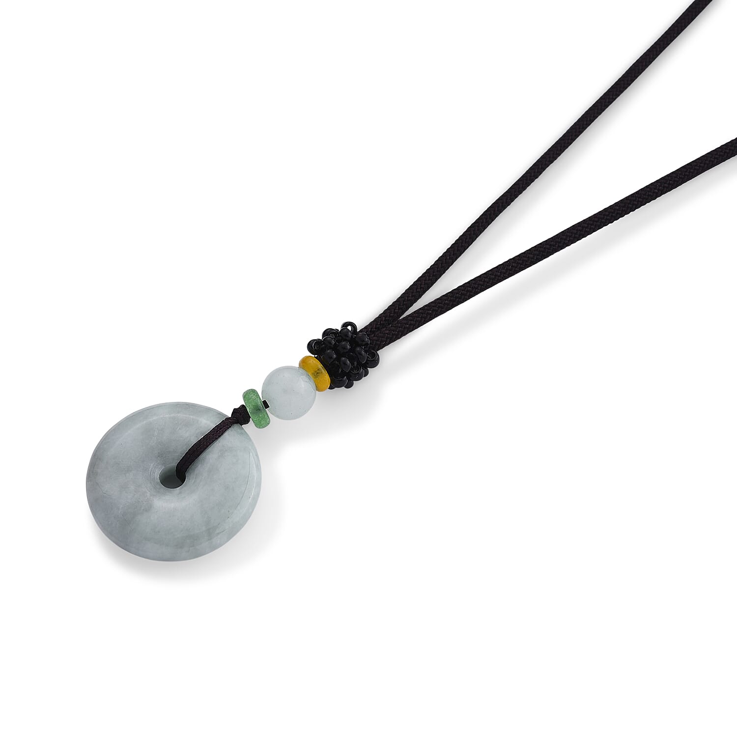 Natural Jade and Red Agate 35.00 ctw Necklace (Adjustable)