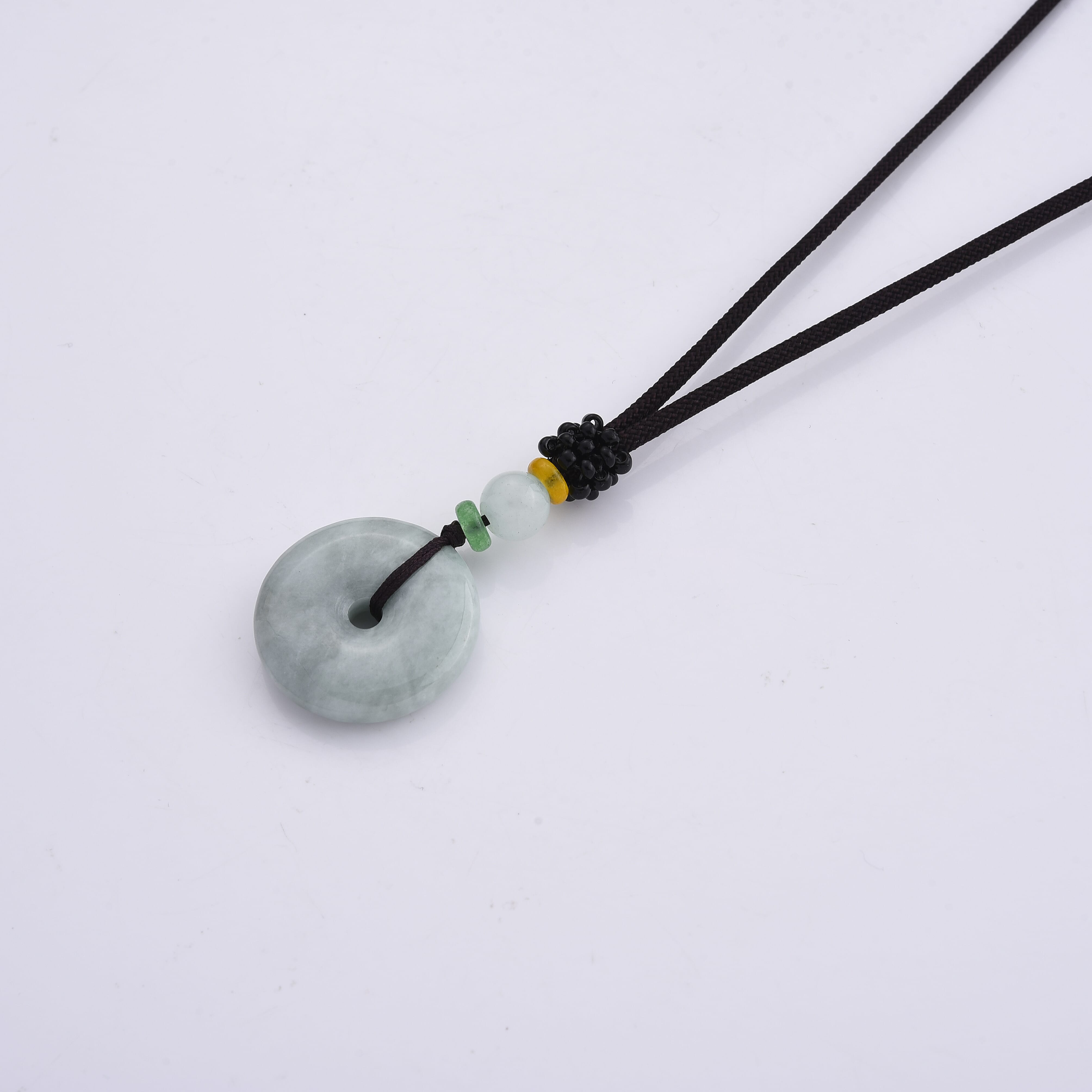 Natural Jade and Red Agate 35.00 ctw Necklace (Adjustable)