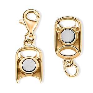 14K YG Over Sterling Silver Magnetic Lock with 9mm Lobster Clasp (2 g)