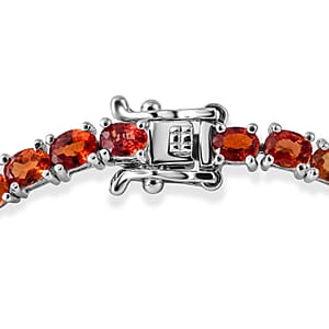 D'Joy Premium Rainbow Sapphire 9.65 ctw Rainbow Radiance Tennis Bracelet in Rhodium Over Sterling Silver (7.25 In)
