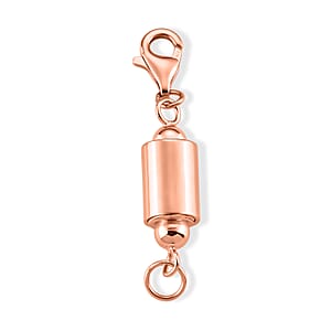14K RG Over Sterling Silver Cylindrical Magnetic Lock with 9mm Lobster Clasp (2.65 g)