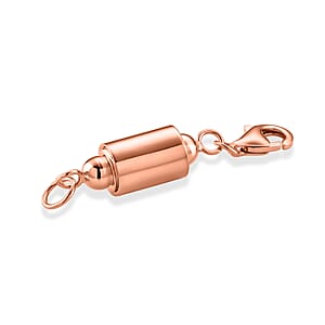 14K RG Over Sterling Silver Cylindrical Magnetic Lock with 9mm Lobster Clasp (2.65 g)
