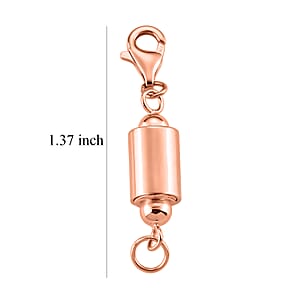 14K RG Over Sterling Silver Cylindrical Magnetic Lock with 9mm Lobster Clasp (2.65 g)