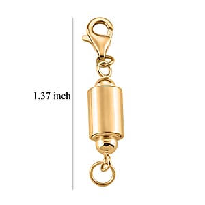 14K YG Over Sterling Silver Cylindrical Magnetic Lock with 9mm Lobster Clasp (2.65 g)