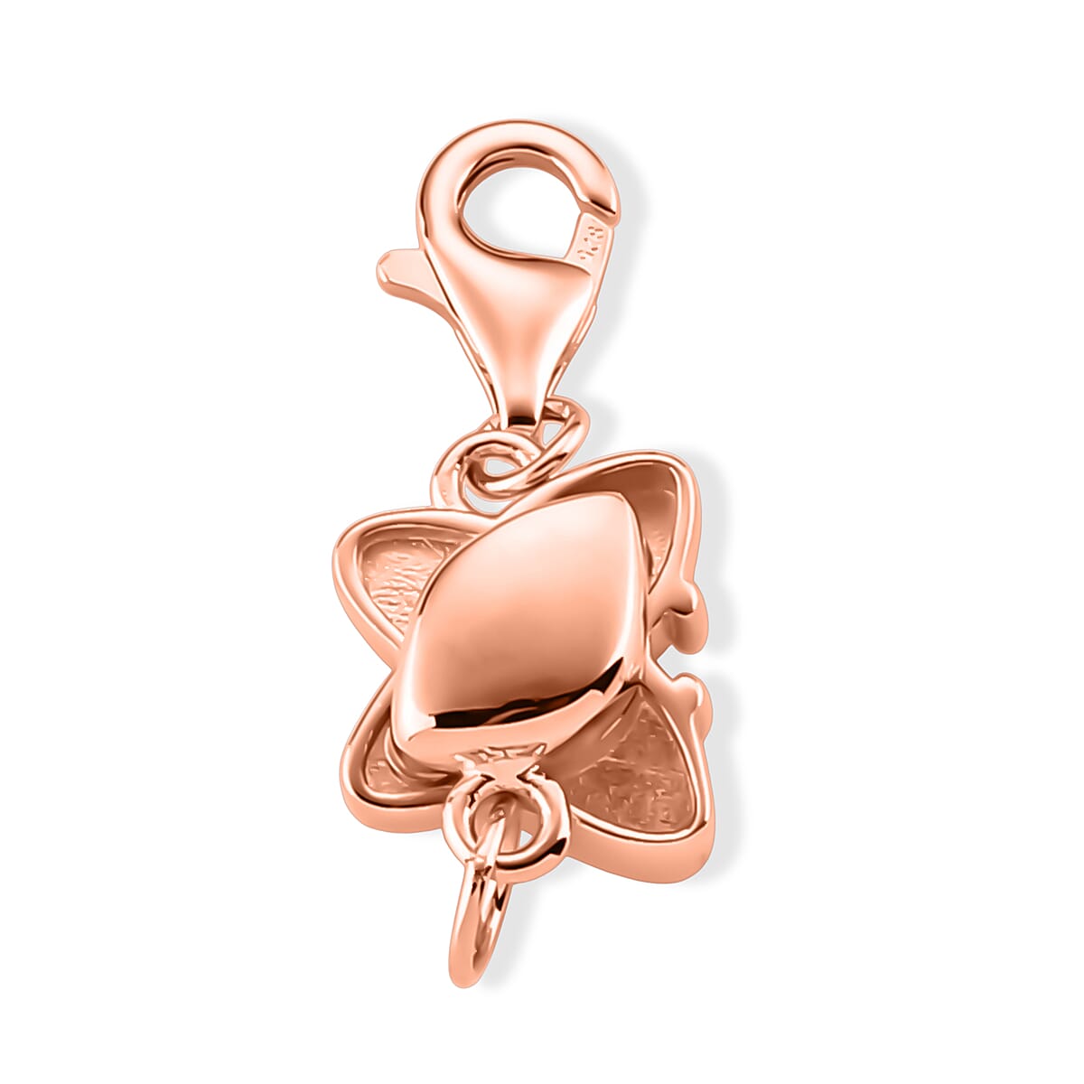 14K RG Over Sterling Silver Butterfly Magnetic Lock with 9mm Lobster Clasp (2.35 g) image number 2