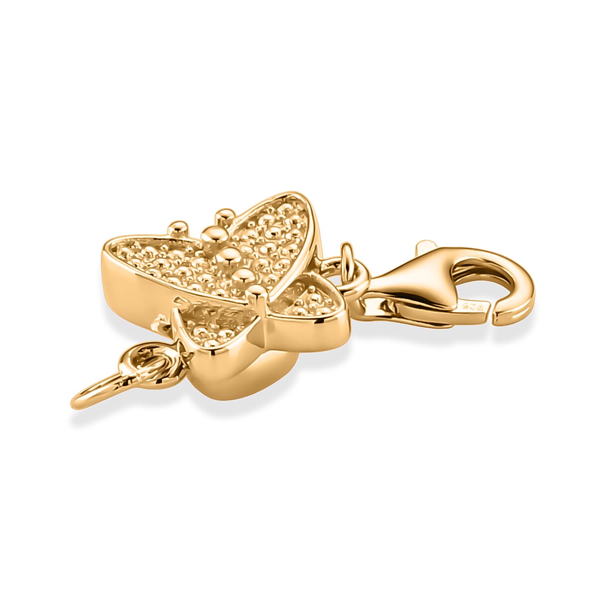 14K YG Over Sterling Silver Butterfly Magnetic Lock with 9mm Lobster Clasp (2.35 g) image number 1