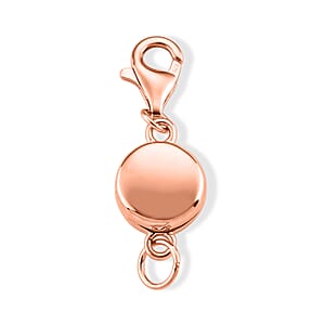14K RG Over Sterling Silver Round Magnetic Lock with 9mm Lobster Clasp (1.95 g)