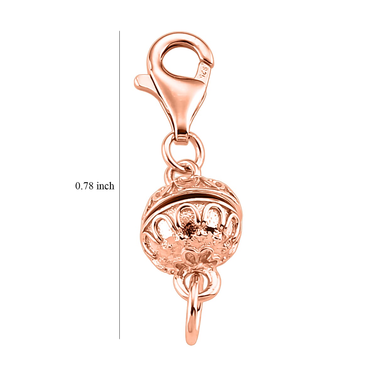14K RG Over Sterling Silver 8mm Magnetic Lockwith 9mm Lobster Clasp (1.70 g) image number 3