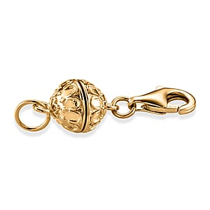 14K YG Over Sterling Silver 8mm Magnetic Lockwith 9mm Lobster Clasp (1.70 g)