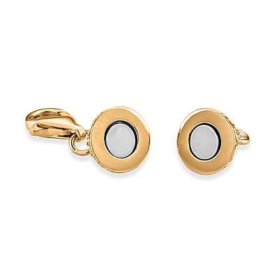 14K YG Over Sterling Silver 8mm Magnetic Lockwith 9mm Lobster Clasp (1.70 g)