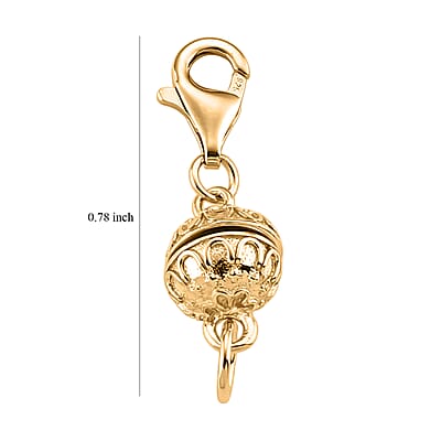 14K YG Over Sterling Silver 8mm Magnetic Lockwith 9mm Lobster Clasp (1.70 g)