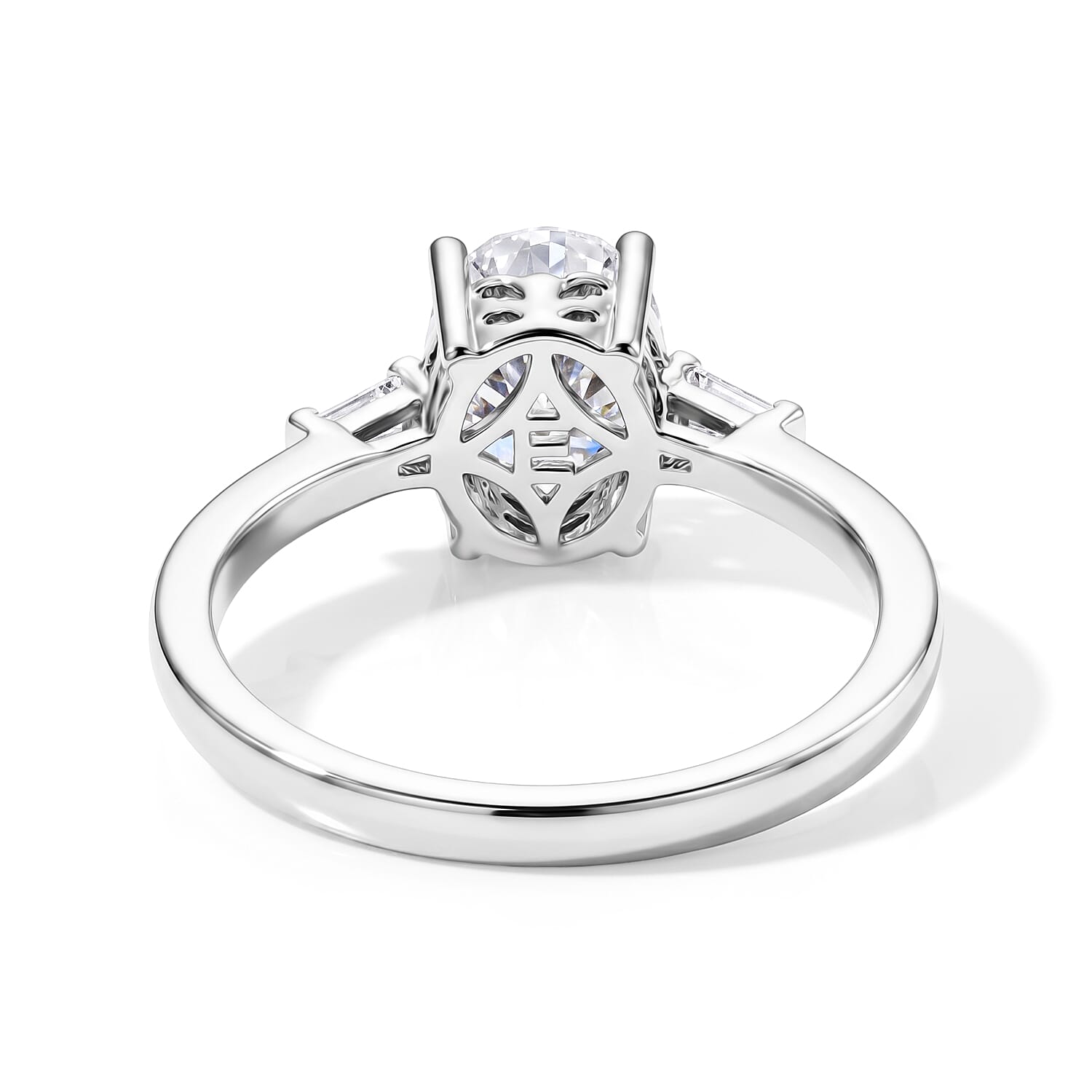 EverTrue Moissanite 2.10 ctw Ring in Platinum Bond (Size 5.0)