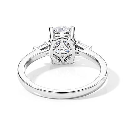 EverTrue Moissanite 2.10 ctw Ring in Platinum Bond (Size 5.0)