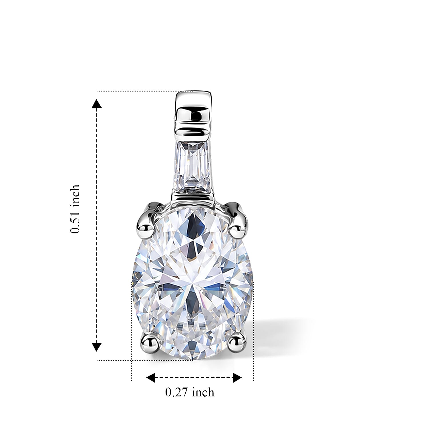 EverTrue Moissanite 2.10 ctw Earrings in Platinum Bond