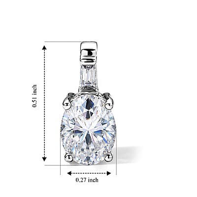 EverTrue Moissanite 2.10 ctw Earrings in Platinum Bond