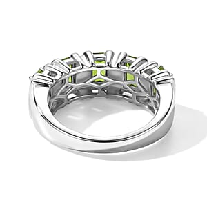 EverTrue Chrome Diopside 1.40 ctw XOXO Band Ring in Platinum Bond (Size 5.0)
