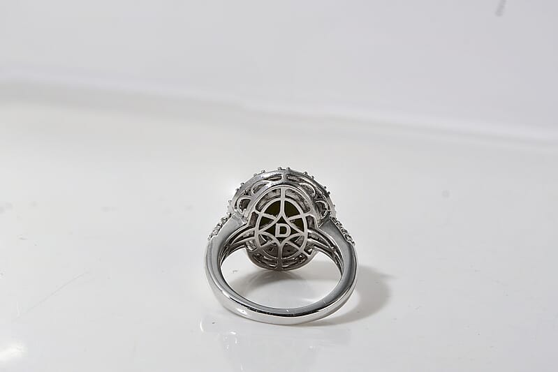 D'Joy Premium Australian Black Ridge Opal Triplet and Multi Gemstone 3.70 ctw Deep Sea Mystique Ring in Rhodium Over Sterling Silver (Size 6.0)