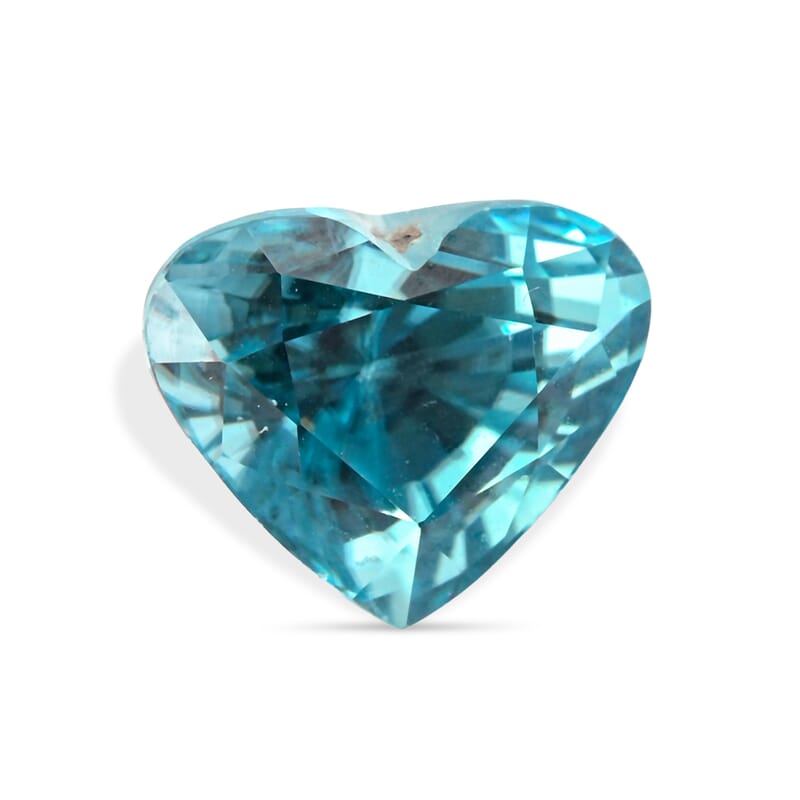 AAAA Cambodian Blue Zircon (Hrt 7 mm) 4.00 ctw
