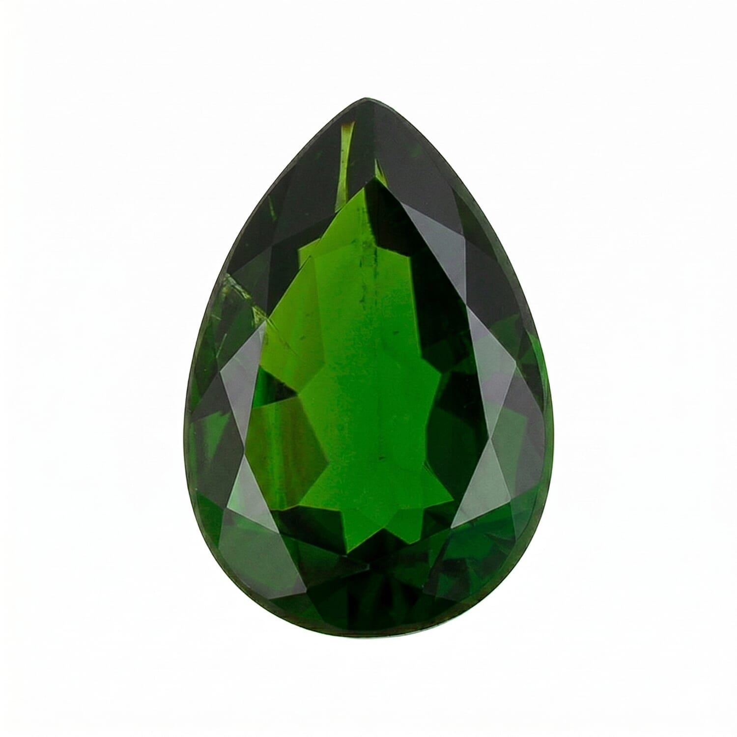 AAAA Chrome Diopside (Pear 8x6 mm) 1.20 ctw